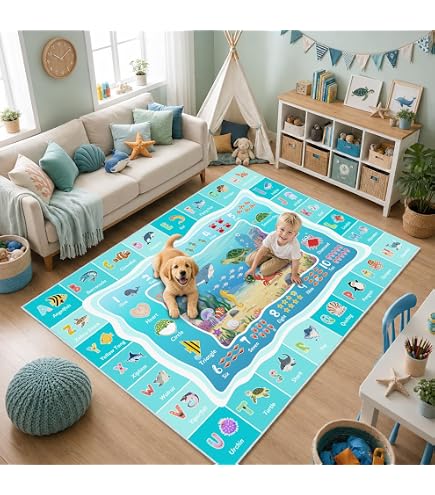 Amazon.com: Colorful Sea World Throw Carpet Ocean Animals Whale